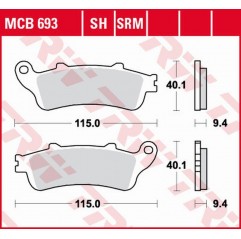 TRW LUCAS ZF KLOCKI HAMULCOWE KH281 SINTER HONDA FES 125/150 PANTHEON '98-'06, FES 250 FORESIGHT '98-'05 PRZÓD