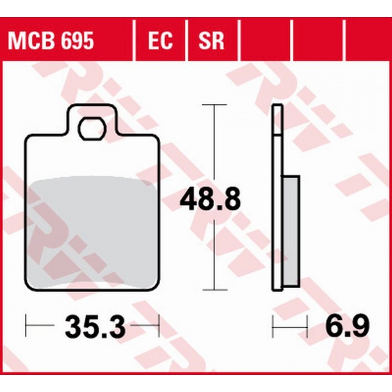 TRW LUCAS ZF KLOCKI HAMULCOWE KH260 ECO ORGANIC CPI GTR 50/200 '03-, GTR 125 '03-'14, GILERA STALKER 125 '97-'06, PIAGGIO FLY 10