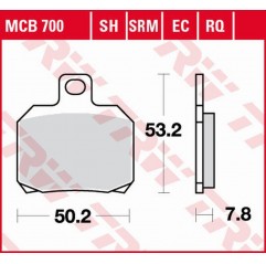 TRW LUCAS ZF KLOCKI HAMULCOWE KH266 SINTER STREET DUCATI HYPERMOTARD 950 '19-, 1000/1200 MULTISTRADA, V4 PANIGALE '18-, KTM RC8 
