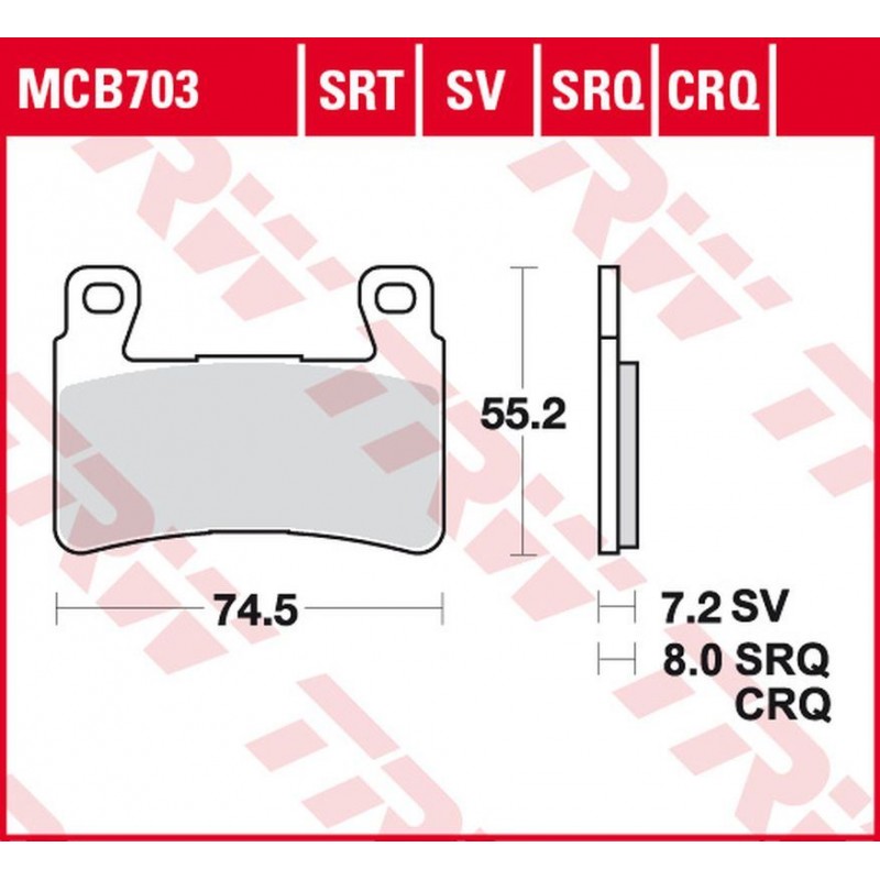 TRW LUCAS ZF KLOCKI HAMULCOWE KH265 SINTER ROAD/TRACK HONDA CBR 900RR FIREBLADE '98-'03, VTR 1000 SP1/SP2 '00-'07 PRZÓD