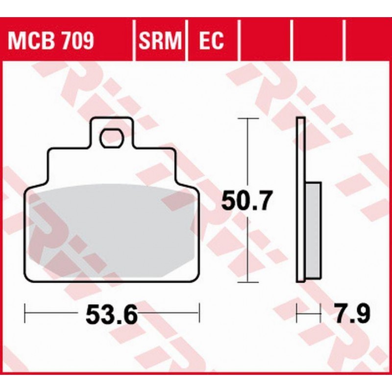 TRW LUCAS ZF KLOCKI HAMULCOWE KH301 ORGANIC SCARABEO 4T 100 '01-'09, COMPANY 125 '09-'13, LEONARDO 125 '99-'05, MOJITO 125 '02-'
