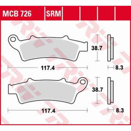 TRW LUCAS ZF KLOCKI HAMULCOWE KH324 SINTER APRILIA ATLANTIC 125 '03-, SCARABEO 125 '04-'10, ATLANTIC 200 '02-'05, SCARABEO 200 '