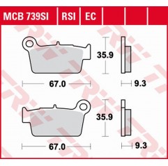 TRW LUCAS ZF KLOCKI HAMULCOWE KH367 ORGANIC APRILIA RXV/SXV 450/550 '06-'15, BETA RR 125/200/250/300/350/390/400 '09-, KAWASAKI 