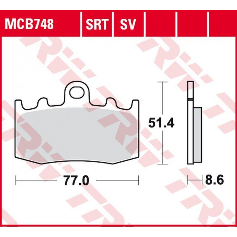 TRW LUCAS ZF KLOCKI HAMULCOWE KH335 SINTER ROAD/TRACK BMW R 1100S '01-'05, R 1150R '04-'06, R 1150RT '00-'06, K 1200GT/RS '01-'0