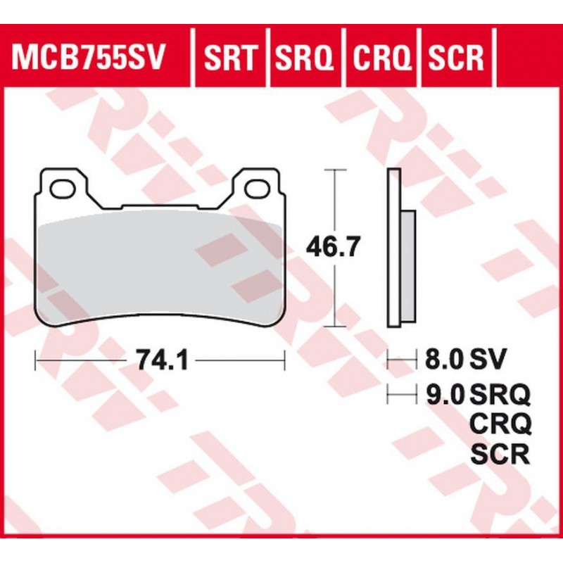 TRW LUCAS ZF KLOCKI HAMULCOWE KH390 SINTER ROAD/TRACK HONDA CBR 600RR '05-'16, CBR 1000RR FIREBLADE '04-'16 PRZÓD