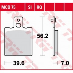 TRW LUCAS ZF KLOCKI HAMULCOWE KH047 SINTER OFFROAD CAGIVA W8 125 '92-'95, RIVER 600 '94-'97, ELEFANT 650/750 '85-'89 TYŁ, HUSQVA