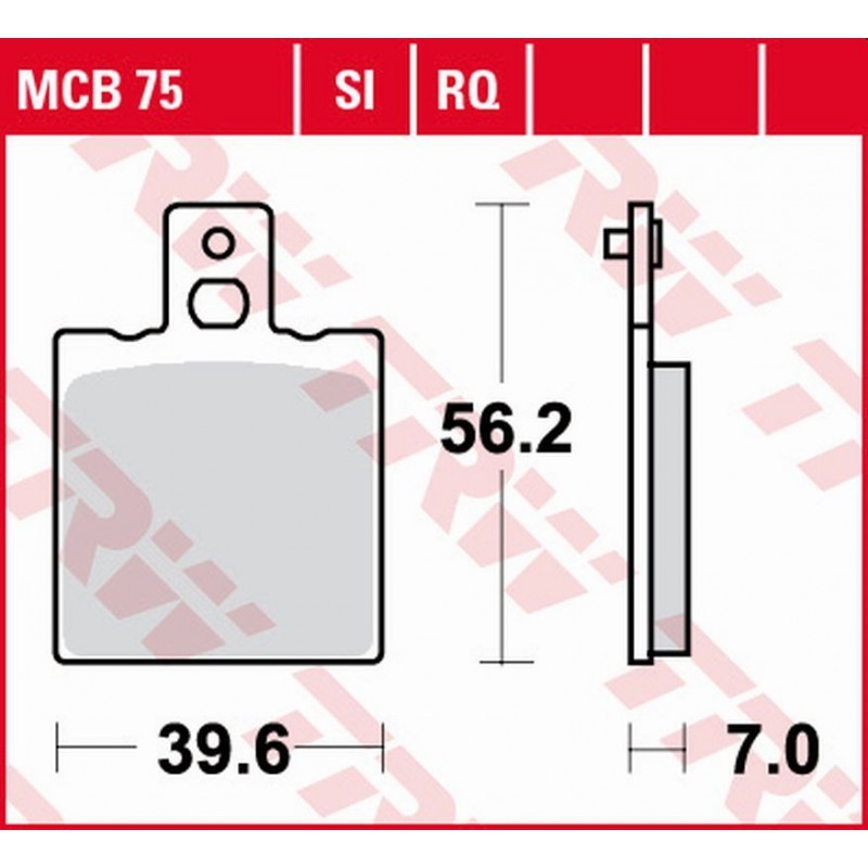 TRW LUCAS ZF KLOCKI HAMULCOWE KH047 SINTER OFFROAD CAGIVA W8 125 '92-'95, RIVER 600 '94-'97, ELEFANT 650/750 '85-'89 TYŁ, HUSQVA