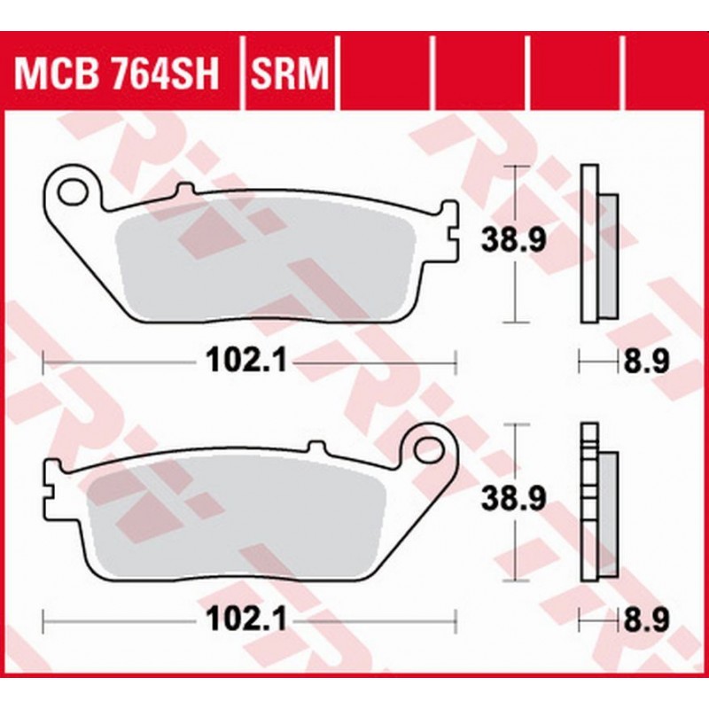 TRW LUCAS ZF KLOCKI HAMULCOWE KH142 SINTER HONDA FJS 400 SILVERWING '06-'16, FJS 600 SILVERWING '01-'16, YAMAHA XC 125 MAJESTY '