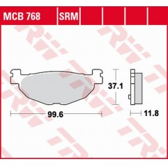 TRW LUCAS ZF KLOCKI HAMULCOWE KH408 ORGANIC BETA EVO 80 '09-, PRZÓD, YAMAHA YP 400 MAJESTY '04-'13, XP 500 T-MAX '04-'11 TYŁ