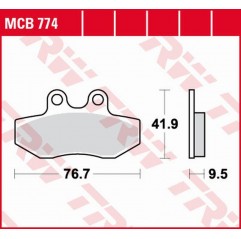 TRW LUCAS ZF KLOCKI HAMULCOWE KH393 ORGANIC YAMAHA XC 125 X CYGNUS '04-'09 PRZÓD