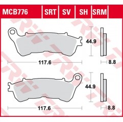TRW LUCAS ZF KLOCKI HAMULCOWE KH388 SINTER ROAD/TRACK HONDA CBF 500 '04-'08, CB 600 HORNET '07-'15, CBF 600 '04-'13, VT 750 SHAD