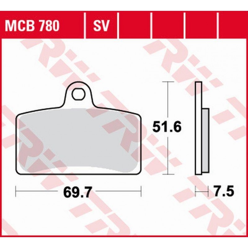 TRW LUCAS ZF KLOCKI HAMULCOWE KH399 SINTER STREET APRILIA RS4 50/125 '11-, DERBI GPR 50 2T '09-'16, GPR 125 2T/4T '04-'16, PEUGE