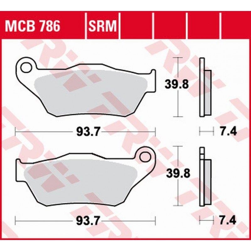 TRW LUCAS ZF KLOCKI HAMULCOWE KH430 ORGANIC YAMAHA YP 125 X-MAX '06-'09, XP 250 X-MAX '05-'09 PRZÓD