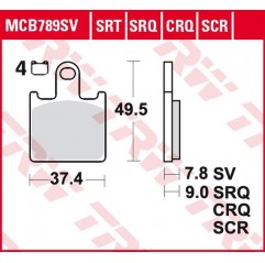 TRW LUCAS ZF KLOCKI HAMULCOWE KH417 SINTER ROAD/TRACK KAWASAKI ZX-6R 600 NINJA '07-'16 PRZÓD