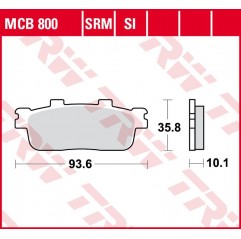 TRW LUCAS ZF KLOCKI HAMULCOWE KH427 SINTER DAELIM QL 125 STEEZER '15-, VL 250 DAYSTAR '17-, PEUGEOT LXR 125 '10-, SYM GTS 125/25