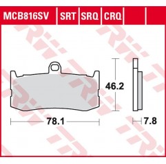 TRW LUCAS ZF KLOCKI HAMULCOWE KH491 SINTER STREET TRIUMPH DAYTONA 675 '09-'17 PRZÓD