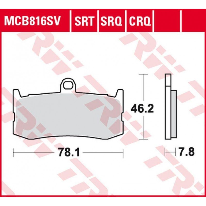 TRW LUCAS ZF KLOCKI HAMULCOWE KH491 SINTER STREET TRIUMPH DAYTONA 675 '09-'17 PRZÓD