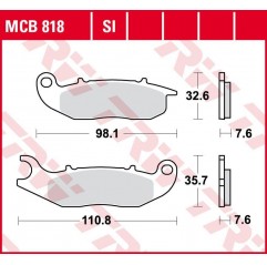 TRW LUCAS ZF KLOCKI HAMULCOWE KH465 ORGANIC AJP PR3/PR4/PR5 '13-,DERBI TERRA/CITY CROSS 125 '08-'16, HONDA CRF 250L/M/R '13-, PI