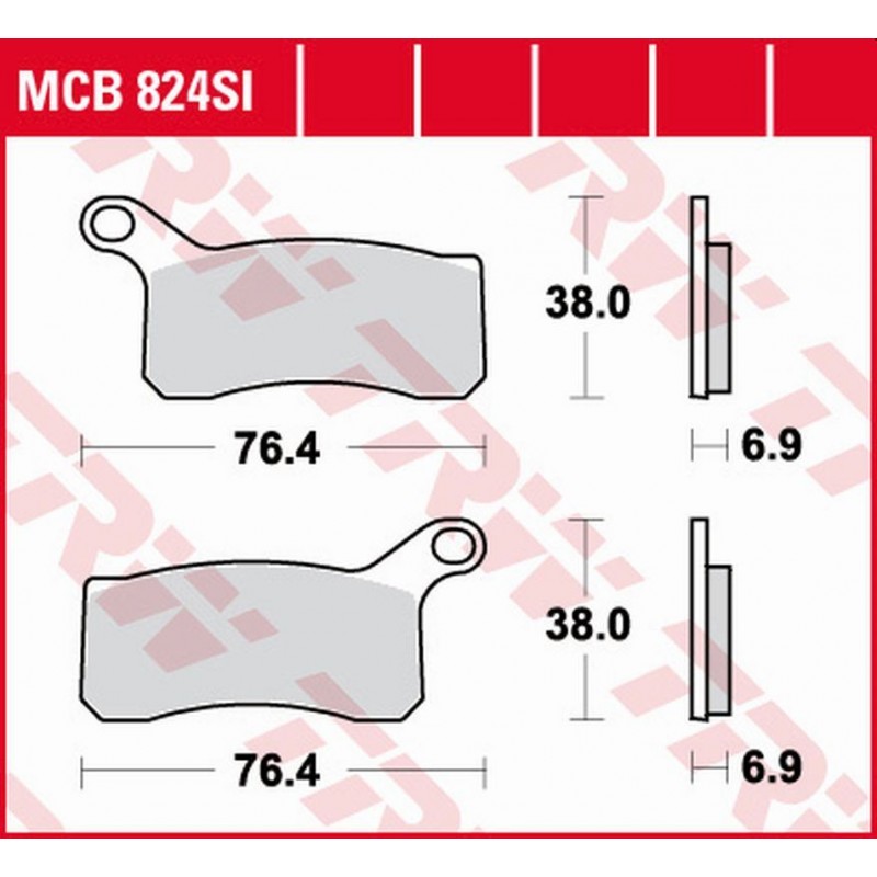 TRW LUCAS ZF KLOCKI HAMULCOWE KH462 SINTER OFFROAD KTM SX-F/XC 450 ATV '08-'11, SX/XC 505 ATV '08-'13, XC 525 ATV '08-'13 PRZÓD