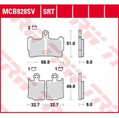 TRW LUCAS ZF KLOCKI HAMULCOWE KH499/4 SINTER ROAD/TRACK HONDA VFR 1200F '10-'16 PRZÓD