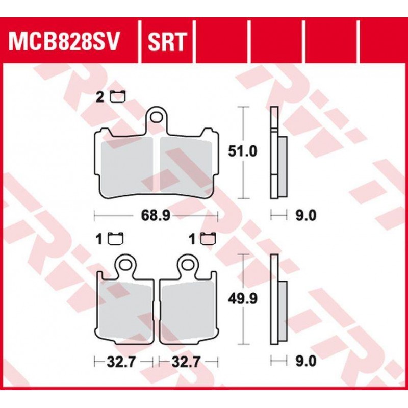 TRW LUCAS ZF KLOCKI HAMULCOWE KH499/4 SINTER ROAD/TRACK HONDA VFR 1200F '10-'16 PRZÓD