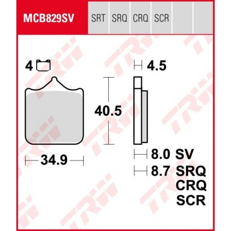 TRW LUCAS ZF KLOCKI HAMULCOWE KH604/4 SINTER ROAD/TRACK BMW S 1000RR '09-'18, S 1000R '13-, TRIUMPH SPEED TRIPLE 1050 '09-'16, P