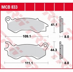 TRW LUCAS ZF KLOCKI HAMULCOWE KH603 SINTER HONDA NSC 50/110 '12-, PCX 125/150 '10-, KYMCO PEOPLE 125 '16-, PEUGEOT DJANGO 50/125