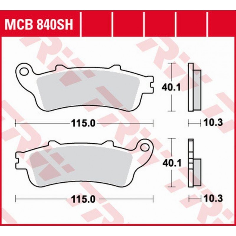 TRW LUCAS ZF KLOCKI HAMULCOWE KH261 SINTER STREET HONDA GL 1800 GOLD WING '01-'17, VFR 800F '06-'13, XL 1000V VARADERO '04-'11, 