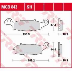 TRW LUCAS ZF KLOCKI HAMULCOWE KH231 ORGANIC KAWASAKI VN 900 '06-'17, VN 1500 '98-'03, VN 1600 '03-'08, VN 1700 '09-'17, VN 2000 