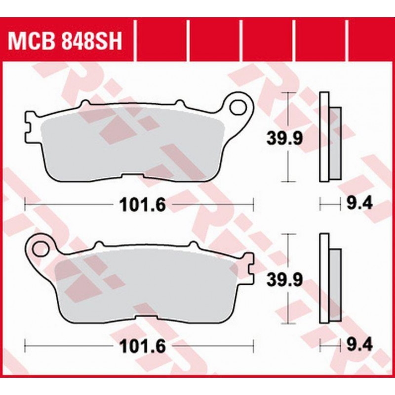 TRW LUCAS ZF KLOCKI HAMULCOWE KH636 SINTER STREET HONDA VFR 1200F '10-'16, VFR 1200X CROSSTOURER '12-, TYŁ