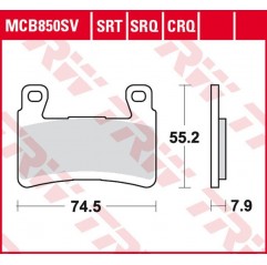 TRW LUCAS ZF KLOCKI HAMULCOWE KH296 CARBON RACING KAWASAKI ZX-6R NINJA '13-, PRZÓD
