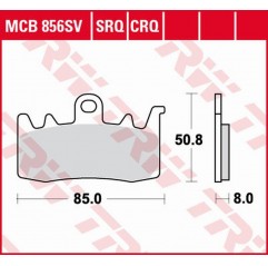 TRW LUCAS ZF KLOCKI HAMULCOWE KH630 CARBON RACING BMW R 1200R/RS '14-'18, S 1000XR '17-, R 1200GS/ADV '13-'18, R 1250R/RS '19-, 