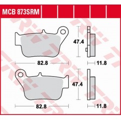 TRW LUCAS ZF KLOCKI HAMULCOWE KH628 SINTER SYM MAX SYM 400 '11-, MAX SYM 600 '14-, TYŁ