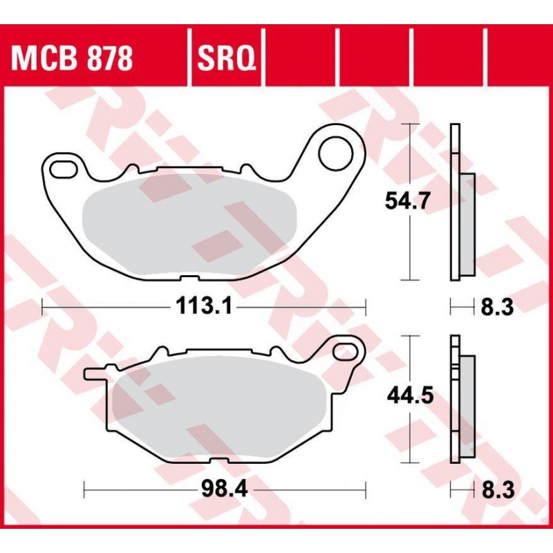 TRW LUCAS ZF KLOCKI HAMULCOWE KH663 SINTER TRACK YAMAHA YZF 250R '15-, X-MAX 300 '18-, YZF R3 '15-, MT-03 '17-, PRZÓD