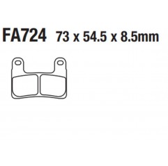 TRW LUCAS ZF KLOCKI HAMULCOWE KH724 CARBON RACING BMW S 1000RR, R 1250R/RT '19-, R 1250GS/ADV '19-, S 1000XR '19-, PRZÓD