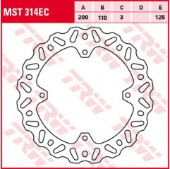 TRW LUCAS ZF TARCZA HAMULCOWA TYŁ KTM SX 85 '03-'10 (200X110X3MM) WAVE