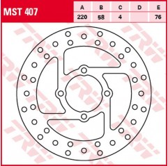 TRW LUCAS ZF TARCZA HAMULCOWA TYŁ DERBI DXR 200/250 '04-'08, YAMAHA YFS 200 BLASTER '88-'07, YFM 350 WOLVERINE '95-'05, YFZ BANS