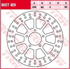 TRW LUCAS ZF TARCZA HAMULCOWA PRZÓD APRILIA SCARABEO 125 '99-'10, SPORTCITY 125 '08-'13, SPORTCITY 200/250 '05-'09, SCARABEO/SPO
