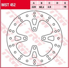 TRW LUCAS ZF TARCZA HAMULCOWA PRZÓD HONDA NSC 50 VISION '12-, AFS 110 '12-, NSC 110 '11-, SCV 125 LEAD '10-'13, PCX 125 '10-'14,