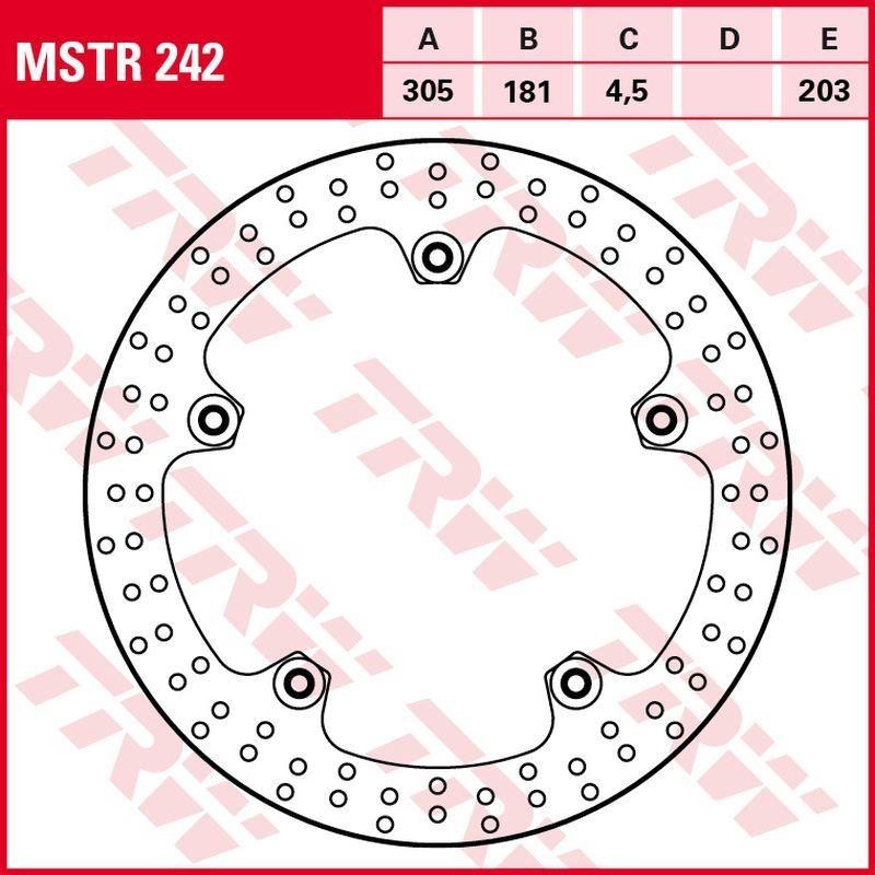 TRW LUCAS ZF TARCZA HAMULCOWA PRZÓD BMW F 750GS/850GS '18-, R 1200GS/ADV '13-'18, R 1250GS/ADV '19-, (305X181X5MM)