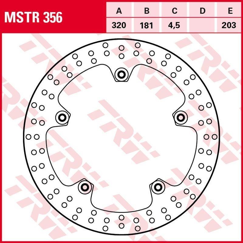 TRW LUCAS ZF TARCZA HAMULCOWA PRZÓD BMW F 800S/ST '06-'07, K 1200R '05-'08, R 1200R/RT/S/ST '05-'08 (320X181X4,5MM)