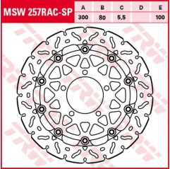 TRW LUCAS ZF TARCZA HAMULCOWA PRZÓD KAWASAKI ZX-6R 600 '07-'16, ZX-6RR 600, ZX-6R 636 '05-'06, ER-6F/N '06-'16, KLE 650 VERSYS '
