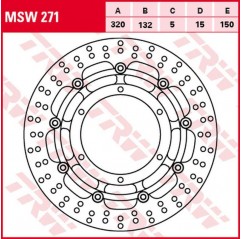 TRW LUCAS ZF TARCZA HAMULCOWA PRZÓD YAMAHA XT 660X '04-'16 (320X132X5MM)