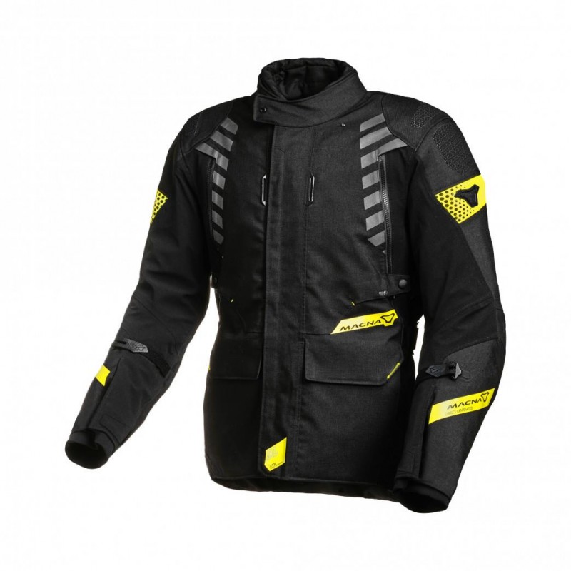 MACNA (2022) KURTKA ULTIMAX MOTORCYCLE JACKET BLACK/YELLOW KOLOR CZARNY/ŻÓŁY FLUO ROZMIAR L