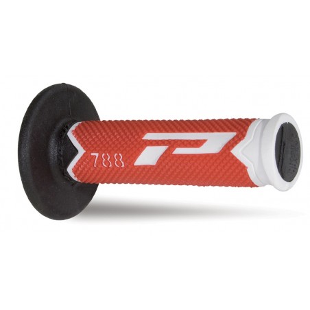 PROGRIP MANETKI PG788 OFF ROAD (22+25MM, DŁ.115MM) KOLOR BIAŁY/CZERWONY/CZARNY (TRÓJSKŁADNIKOWE)(788-216)
