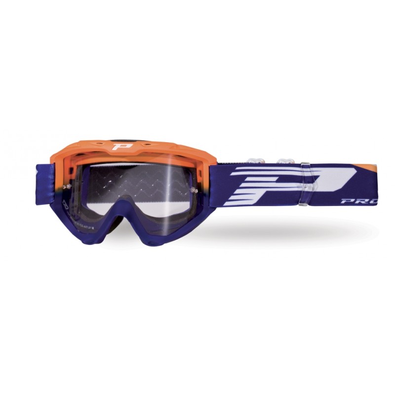 PROGRIP GOGLE PG3450 LS RIOT KOLOR POMARAŃCZOWY FLUO NIEBIESKI (SZYBA PG3210, NO FOG, NO SCRACHT) (3450-275 TR) - PROMOCJA - STD