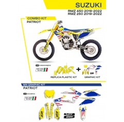 UFO 2022/06 KOMPLET PLASTIKÓW PLUS KOMPLET NAKLEJEK (OKLEIN) SUZUKI RMZ 250 '19-'22 PATRIOT KOLOR ŻÓŁTY