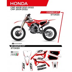 UFO 2022/06 KOMPLET NAKLEJEK (OKLEIN) HONDA CRF 250R '22 STOKES KOLOR CZARNY