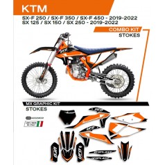 UFO 2022/06 KOMPLET NAKLEJEK (OKLEIN) KTM SX 125 '19-'22 STOKES KOLOR CZARNY