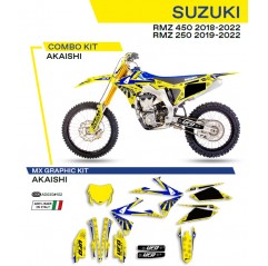 UFO 2022/06 KOMPLET NAKLEJEK (OKLEIN) SUZUKI RMZ 250 '19-'22 AKAISHI KOLOR ŻÓŁTY